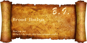 Brood Ibolya névjegykártya